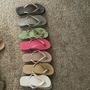 7 pairs of Havaianas 37/38